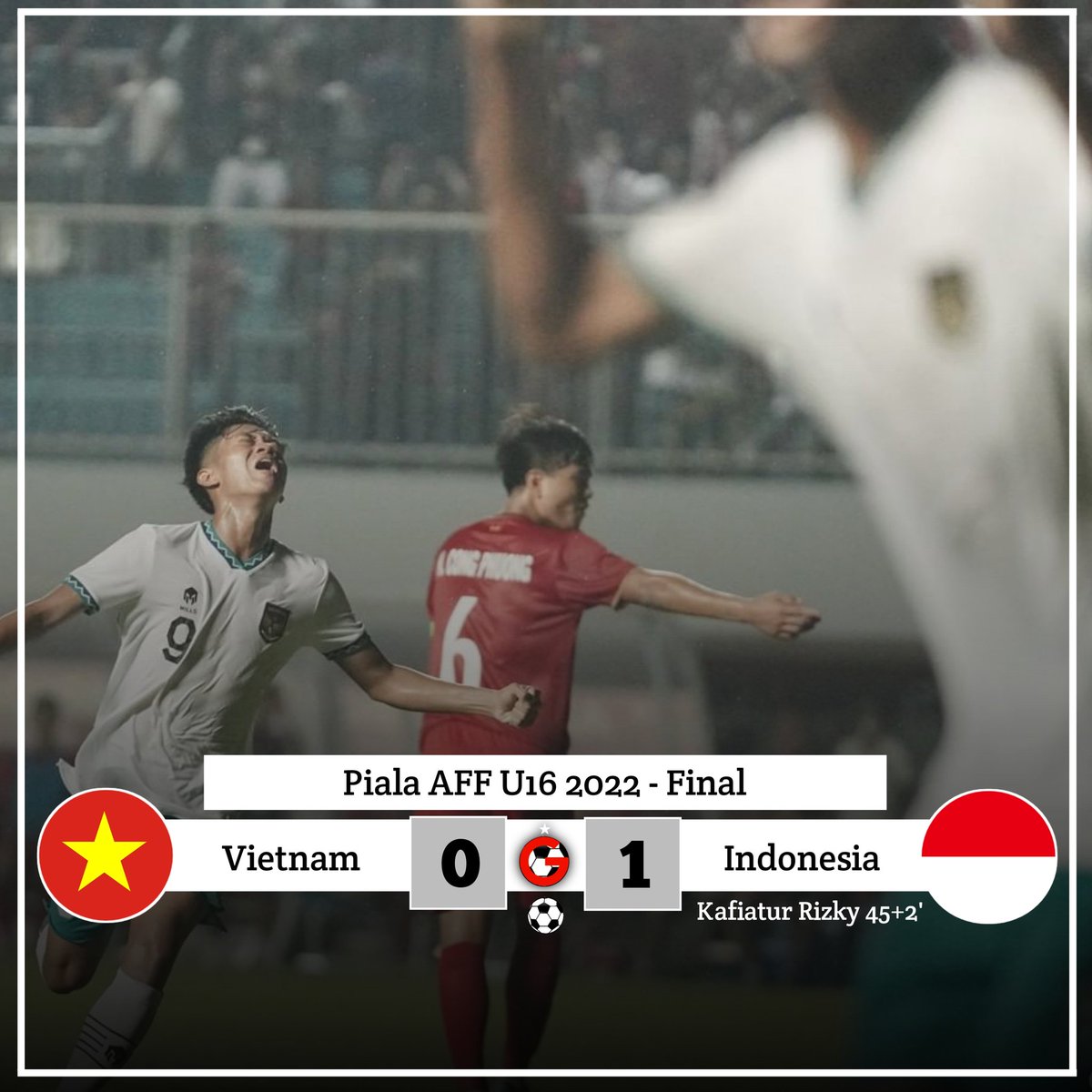 wastedrockers1's tweet photo. Respect boys 🇮🇩⚽🏆🎉 #AFFU16 #TimnasDay #Tahun2022 #WastedRockers https://t.co/nPOfbCZzBN
