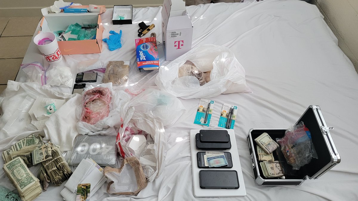 TulsaPolice's tweet photo. LARGEST FENTANYL BUST IN TULSA POLICE HISTORY --  On 8/2/2022, Officers recovered 11 pounds of Fentanyl, several pounds of meth, 140+ grams of heroin, including black tar heroin, and cash. 
Raul Plata-Cibrian was arrested.
MORE INFO: https://t.co/ndccQoYWBu https://t.co/HmfU01FNGf