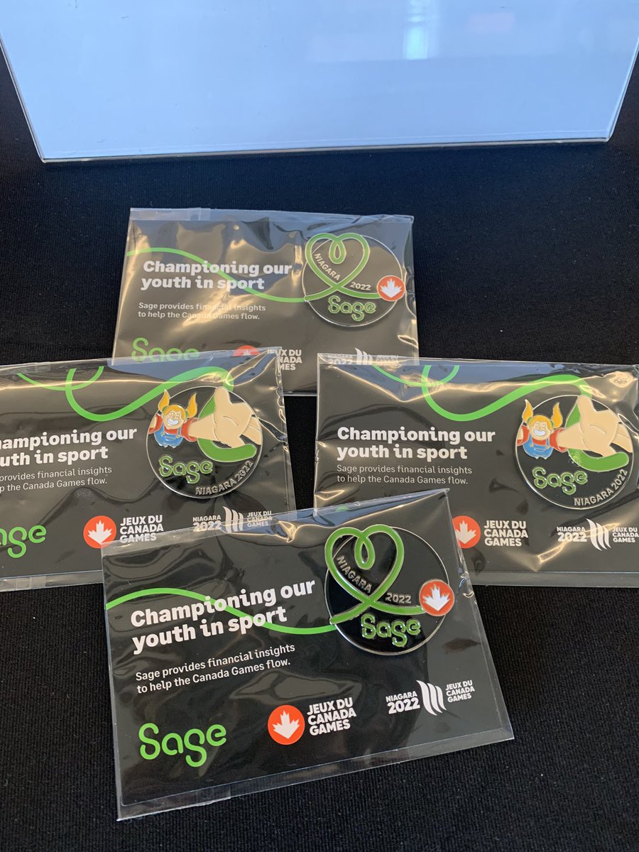 msteeves911's tweet photo. @Sage_Canada is at @2022CanadaGames park trading their Sage pins for your provincial pins! 

Come on by to make your trade! 

#SageTradingPins https://t.co/Pe7ZcA0xgr