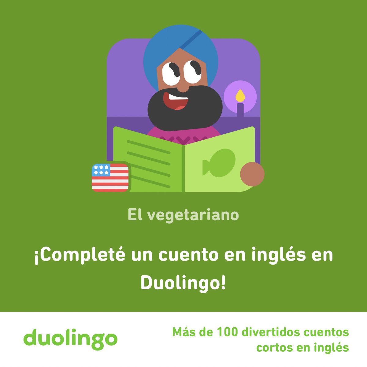 ¡Estoy mejorando mis habilidades en inglés con los Cuentos de Duolingo!