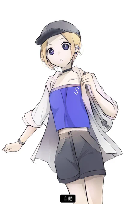 みんな夏の装いになってたので佐倉ちゃんも衣装チェンジしようと思って描いてたんですけど、最近絵描いてなさすぎて難航したので、初めて自動彩色使ってみちゃいました 