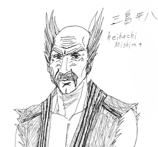 平八は前から久しぶりに描きたかったので、顔の練習で描きました。#TEKKEN7#落書き好きさんと繋がりたい #三島平八 #heihachi顔の練習で描いた平八 