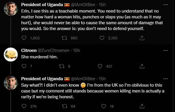 The replies to other engagements ratio on this comment is impressive lmao https://t.co/C8ZirTrAQ8