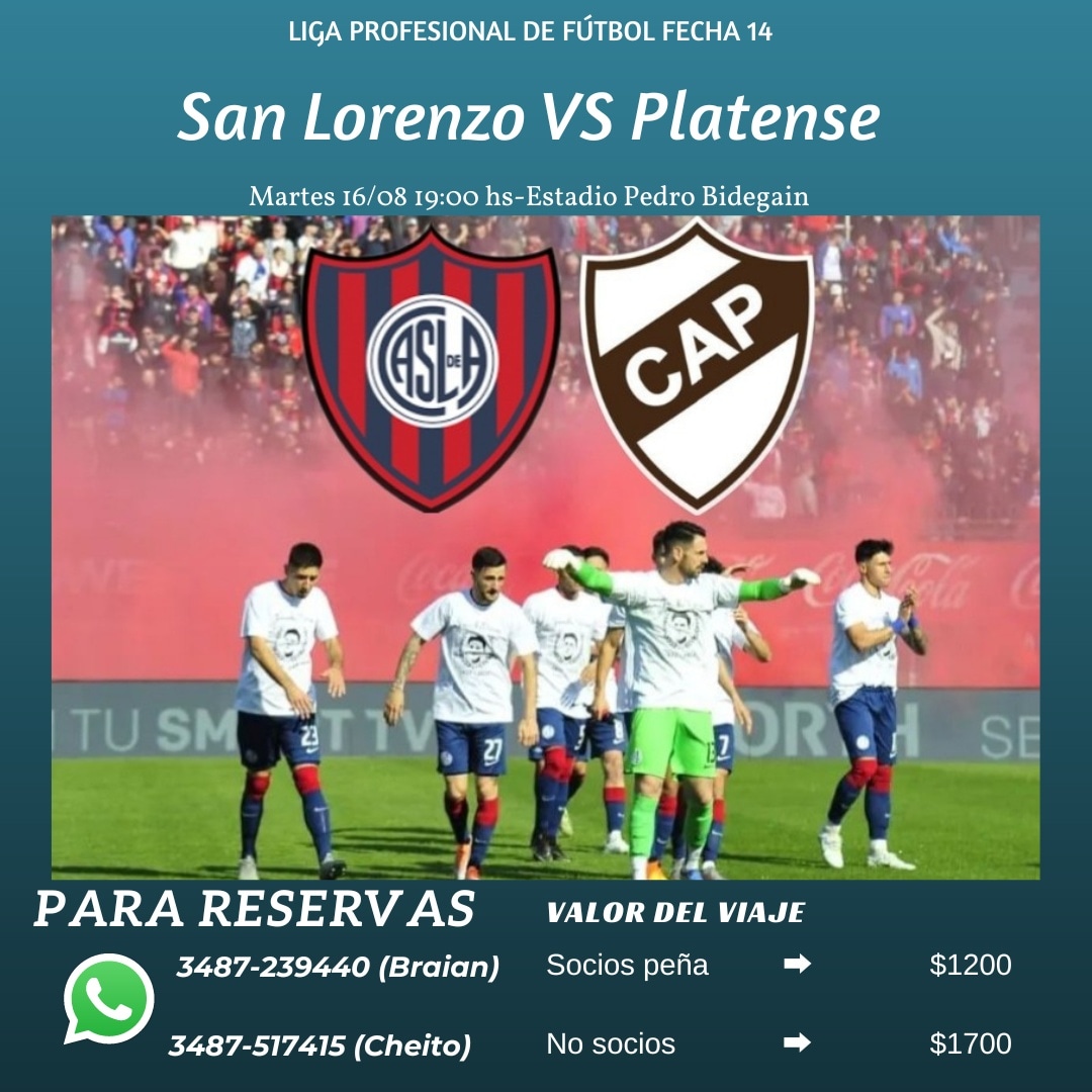 PSL_Zarate's tweet photo. 📢 Ya podes reservar tu lugar para viajar el próximo martes al Nuevo Gasómetro 💙♥️💙

📱Contacta con nosotros 👐 https://t.co/6QhTUnMyuE