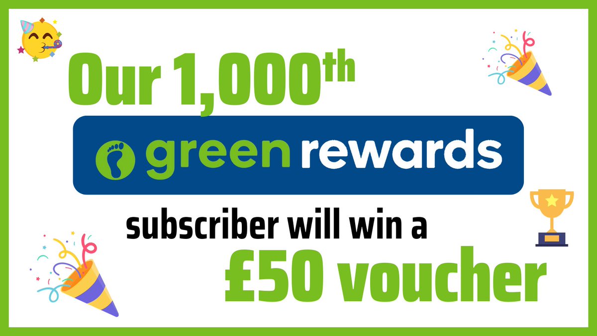 The number of Green Rewards subscribers in Broxtowe is about to hit 1,000!

To celebrate the 1,000th person to sign up will be awarded a £50 voucher to spent at an outlet of their choice:

•M&amp;S
•Love2Shop
•National Garden Vouchers

Sign up: bit.ly/3C2JQ2G