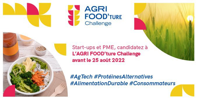 📣French #Startup, innovating for more #sustainable  practices in #agriculture, agri-food processing and consumption patterns?

✅participate to #AgriFoodTure Challenge before 25 August!