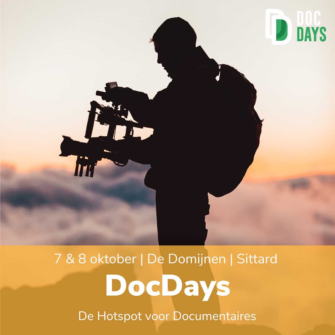 SAVE THE DATE | DocDays is dé hotspot voor #documentaires in Limburg op 7 &amp; 8 oktober 2022 in en rondom Filmhuis De Domijnen, Sittard. Van #masterclasses en coaching-sessies tot veel documentaires. Leer Sittard-Geleen kennen! Bekijk nu ons programma! bit.ly/DocDays22 📹