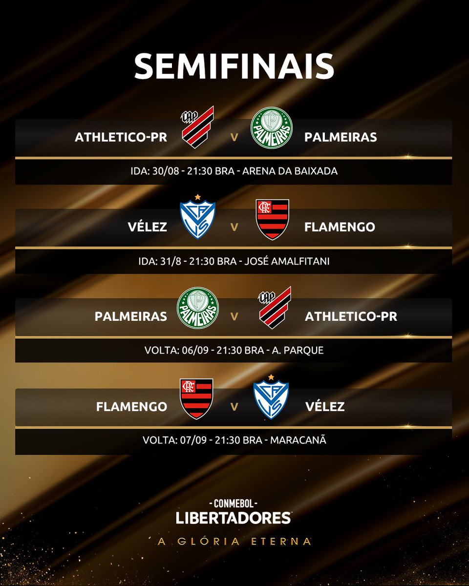 Semifinais da Libertadores 2022: datas e horários dos jogos, libertadores