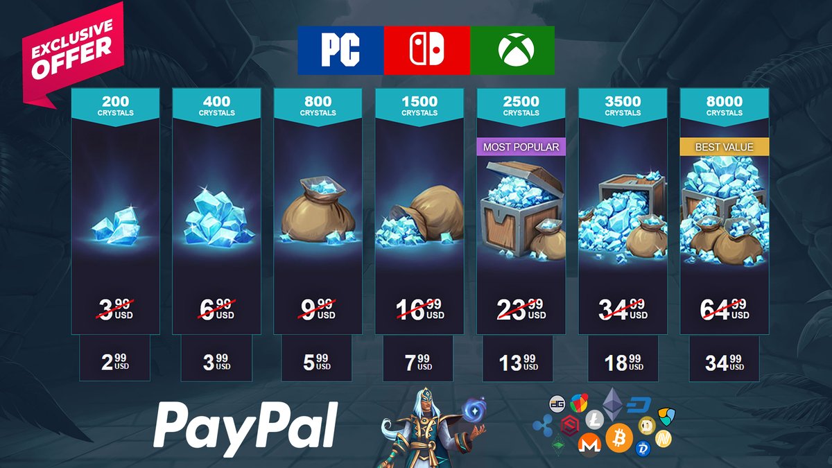 Paladins_Store's tweet photo. We are already selling crystals today!

DM US!

#Paladins #paladinsgame https://t.co/fAoD9rkCtj