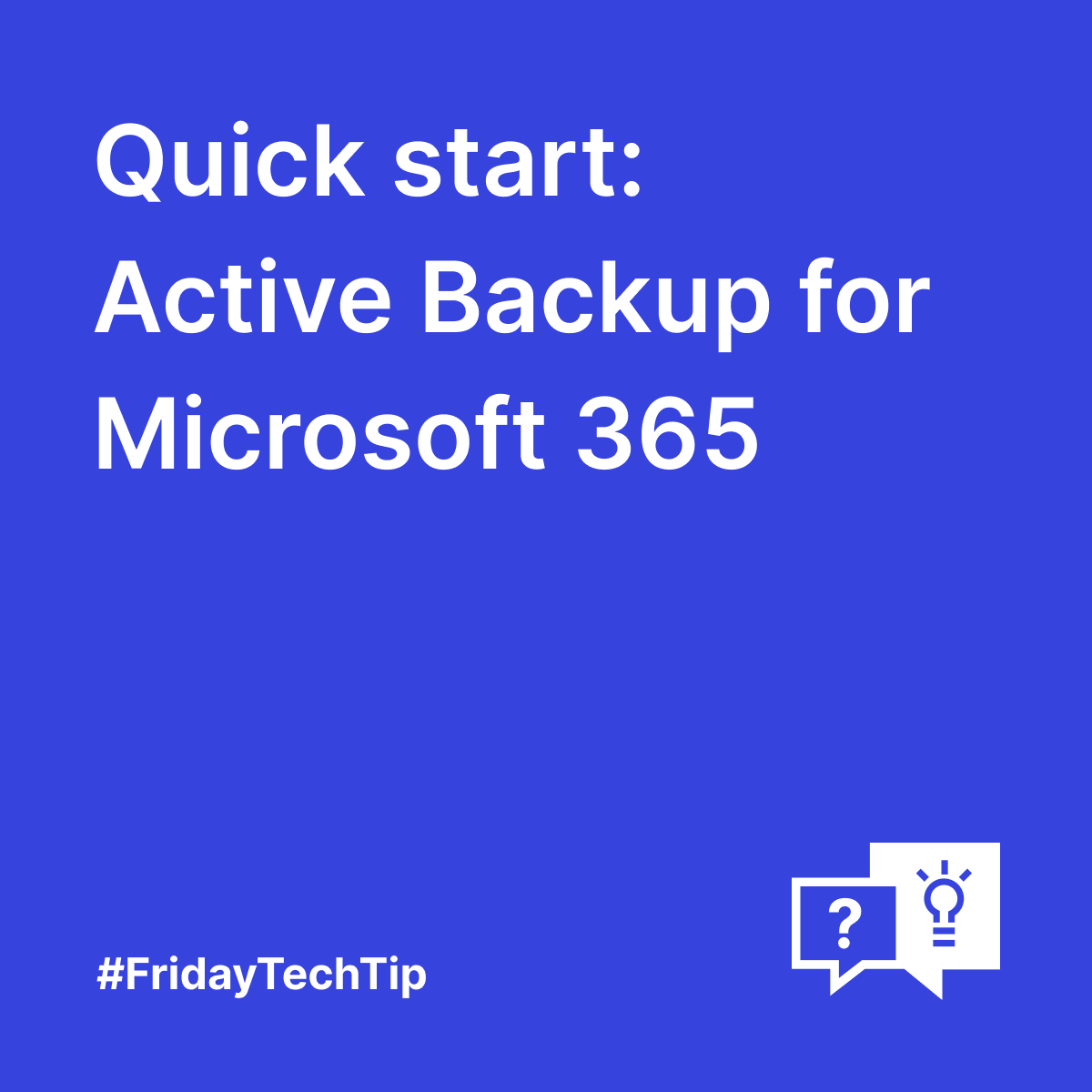 Synology's tweet image. Cloud accounts deserve backup, too. Check out this quick start guide to learn about creating backup tasks, restoring account data, and much more: sy.to/le8nu #FridayTechTip