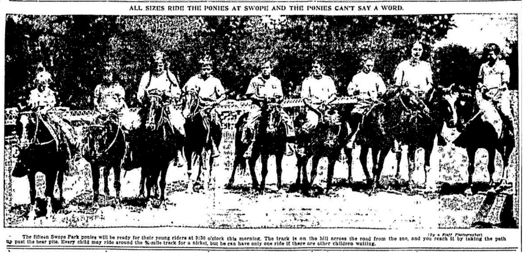 KansasCity100's tweet photo. #SwopePark now offers pony rides. https://t.co/y6nr61B3rw