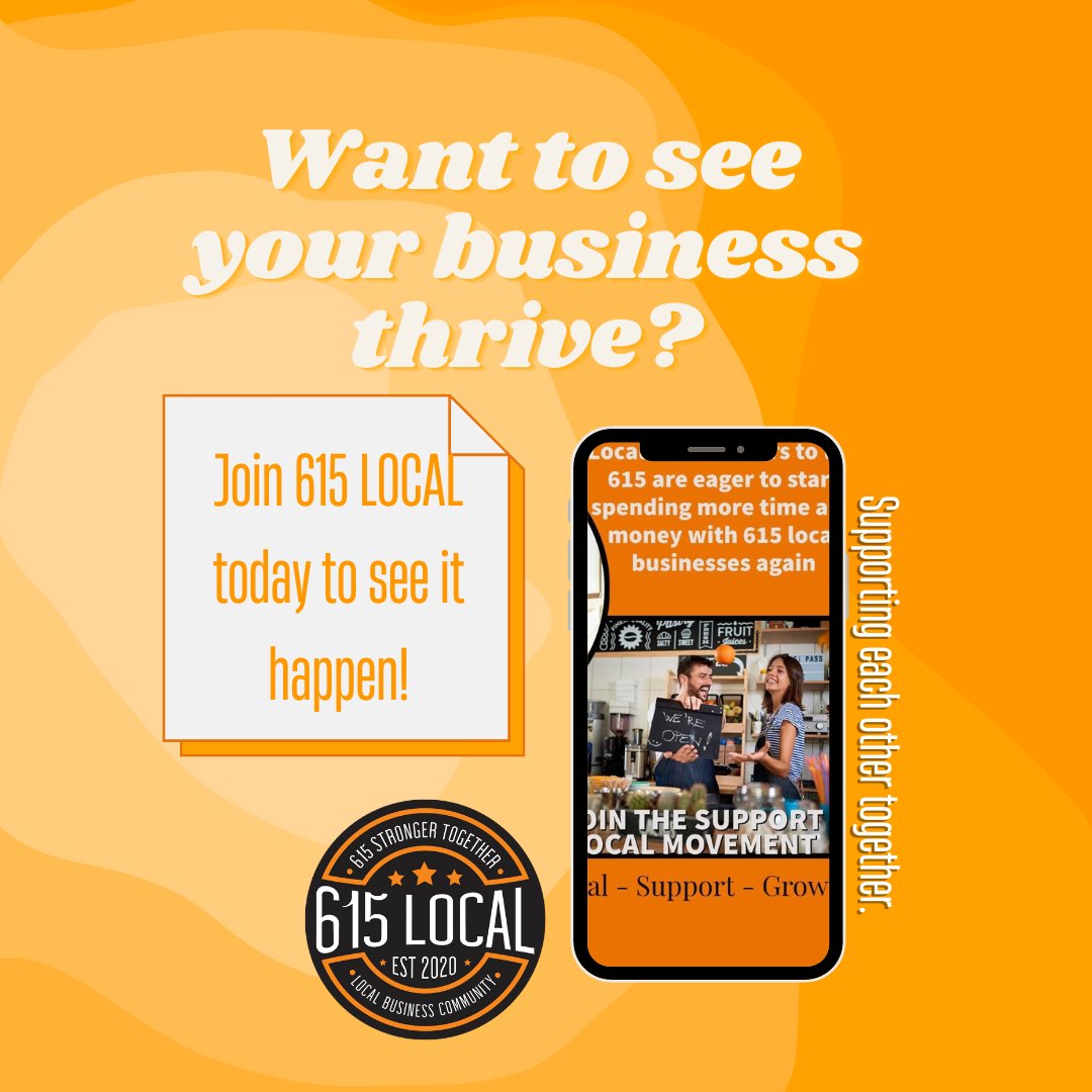 Supporting and advocating for 615 Local businesses - that's what we are all about!