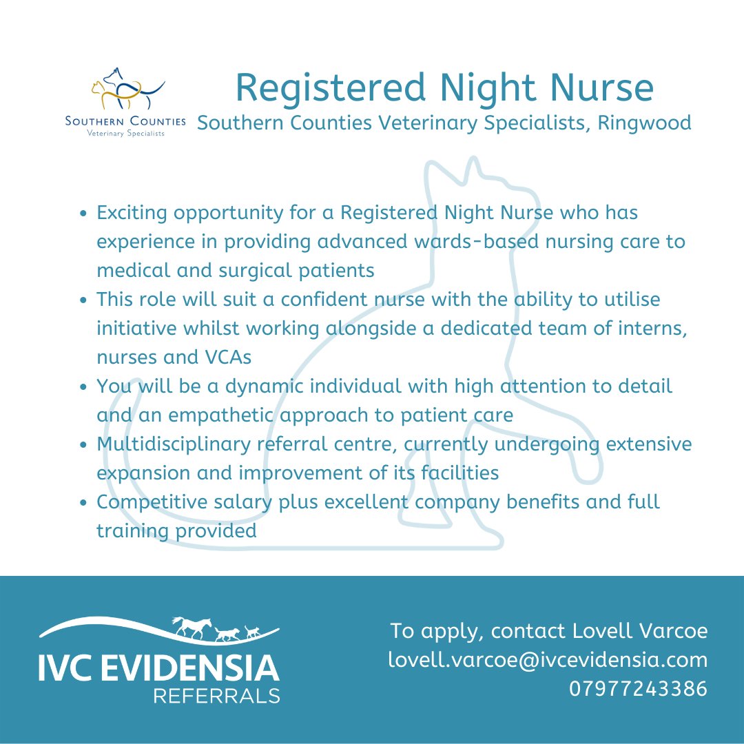 SCVS_Referrals's tweet image. New vacancy alert!