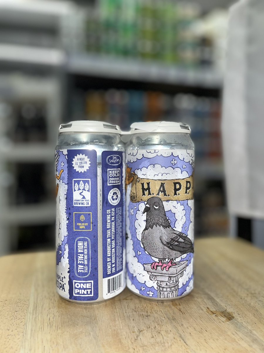 creekside_beer's tweet photo. We have alllllll the new local brews at Creekside on this lovely Friday morning! Our pals at Arboretum Trail and @FueledByHops teamed up to bring you H.A.P.P. TIPA (9.1% ABV)! This beauty was brewed with all-New Zealand hood and Phantasm powder - perfect for next #TIPAThursday!🙌🏻 https://t.co/jVi8BSZjNR