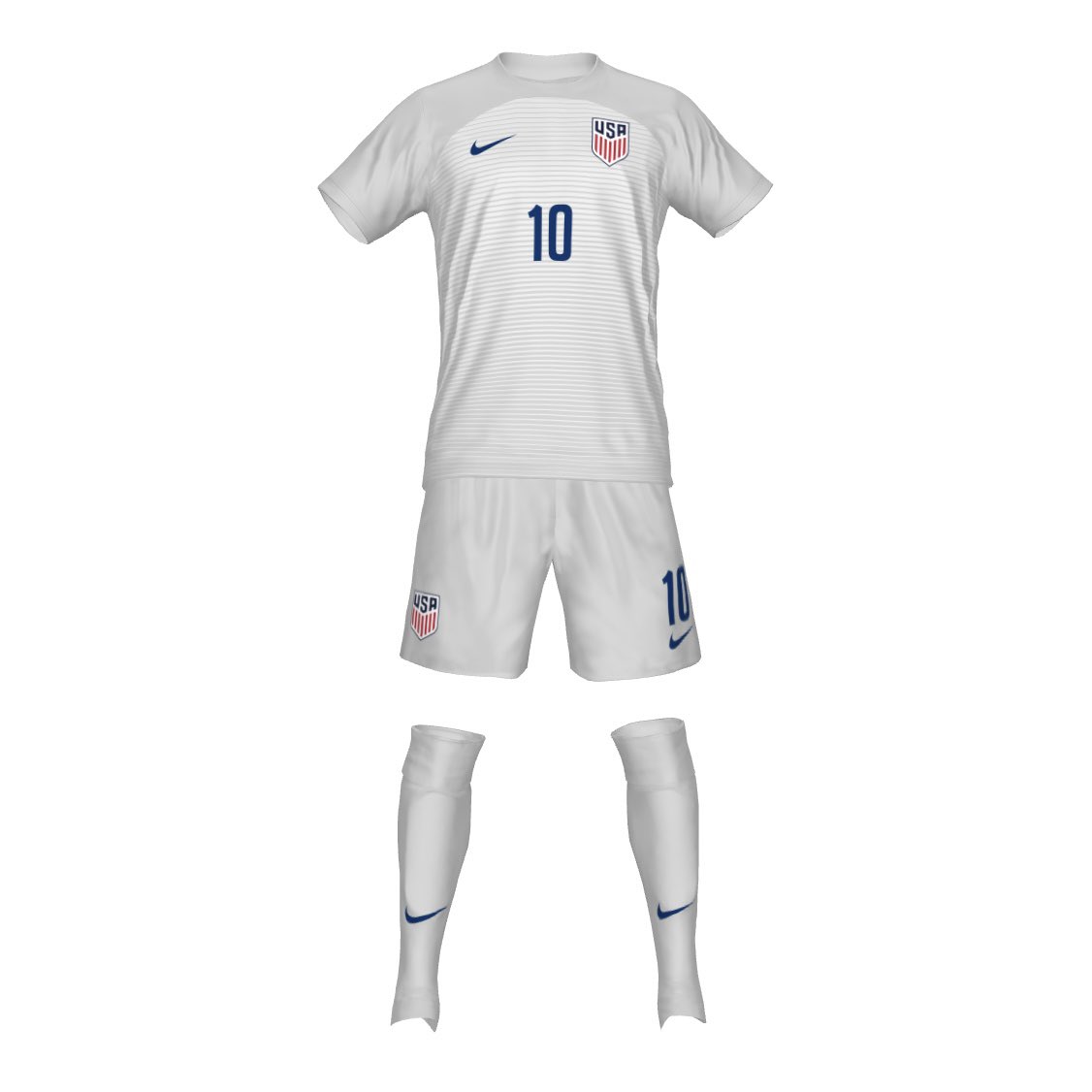 AllKnowingFooty's tweet photo. Again, Nike’s name and number font for the US kits has not been finalized, but this is the final design for the USMNT home kit in Qatar. https://t.co/vf8WjoxmQl