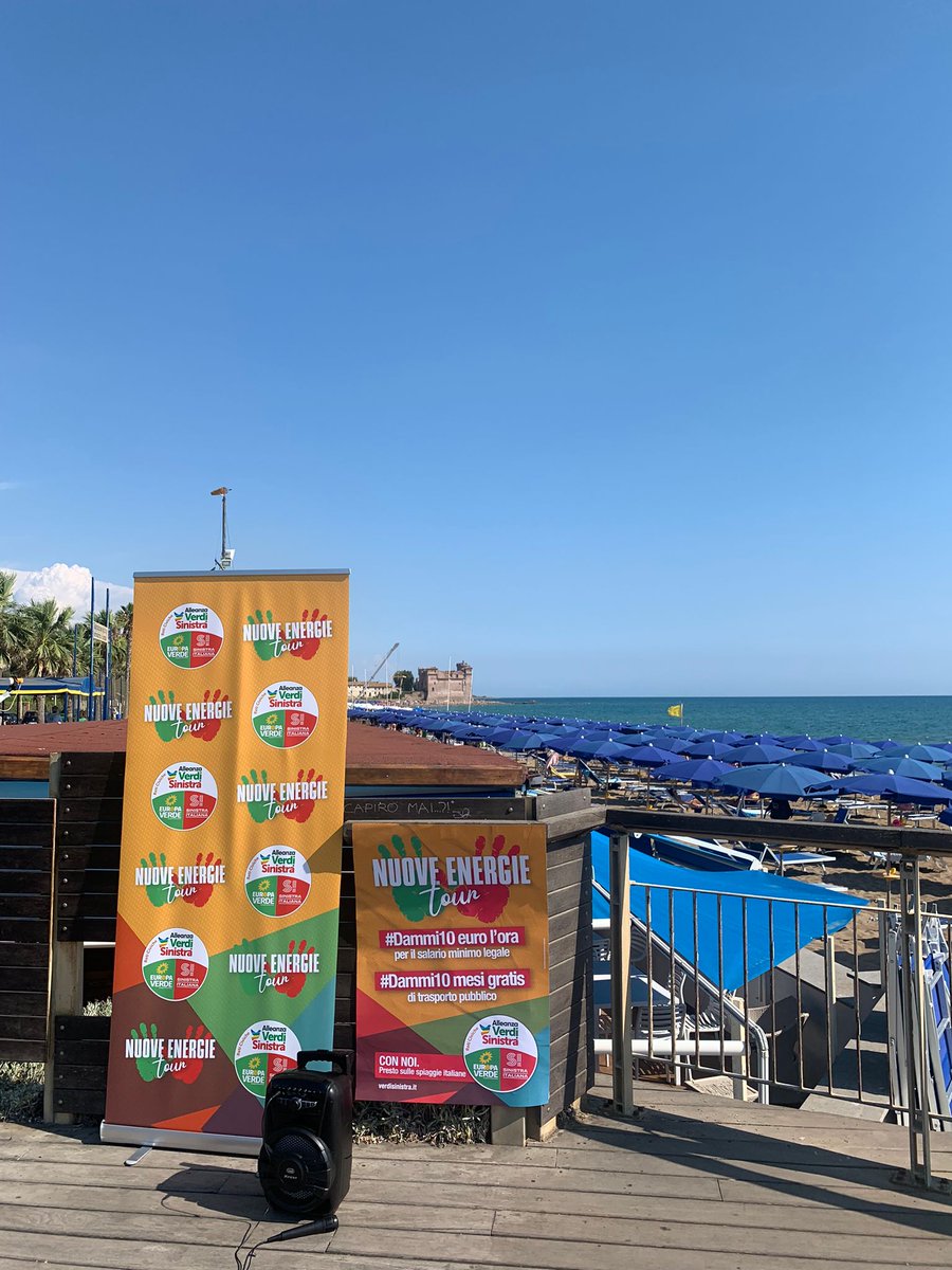 europaverde_it's tweet image. 🪁 Siamo a #SantaSevera per una nuova tappa del #NuoveEnergieTour.
⛱️ Siamo arrivati bordo di un 🚘100% elettrica per presentare il nostro programma e lanciare la campagna #Dammi10: 
-10 €/h di salario minimo
-10 mesi di trasporto pubblico locale gratuito.
Alla prossima tappa!
