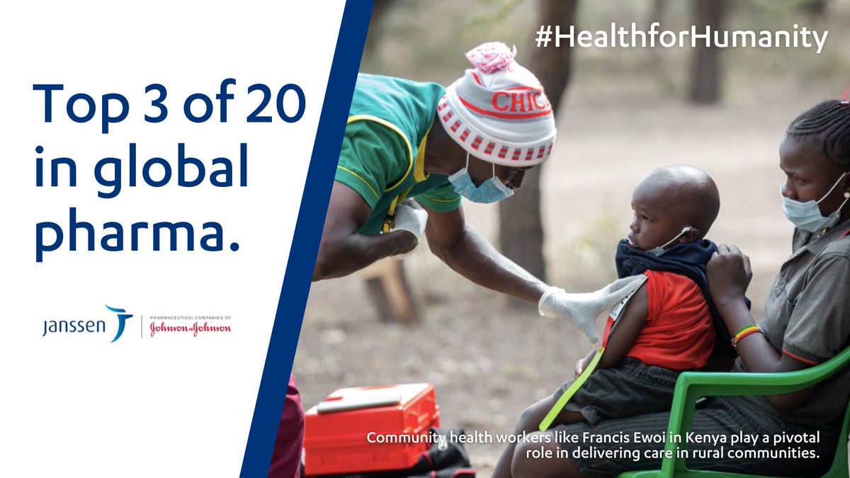 JNJInnovMed's tweet photo. Janssen ranks among the top 3 of pharma companies in getting access to medicines for people in low &amp; middle income countries. Partnerships, like ours with the @RwandaGov, help solve these challenges. Learn more in the #JNJ 2021 #HealthForHumanity Report: https://t.co/8lHYkYrGvb https://t.co/33xcNrJ2dT