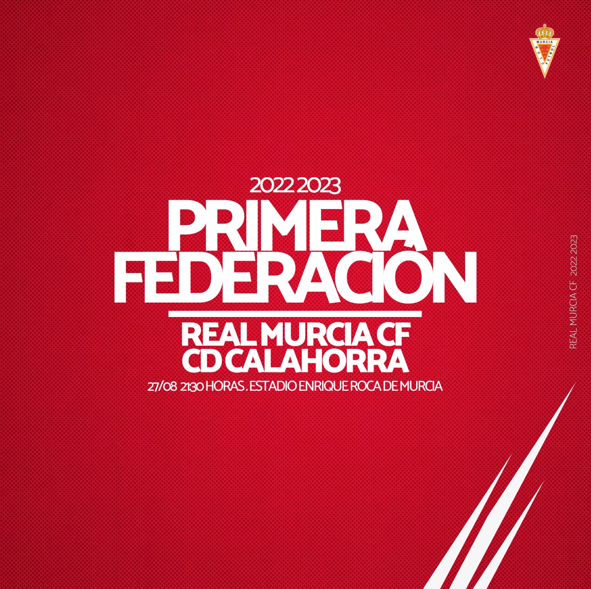 #CampañaDeAbonos | ⁉️ ¿Todavía no eres abonado al #RealMurciaCF 22/23?

‼️ Disfruta desde el primer día de tu #equipo

🔛 Jornada 1 en #PrimeraFederación sábado 27 de agosto a las 21:30h. en el #estadio 

❤️ No te pierdas #UnTQTanReal y hazte abonado aquí realmurcia.compralaentrada.com