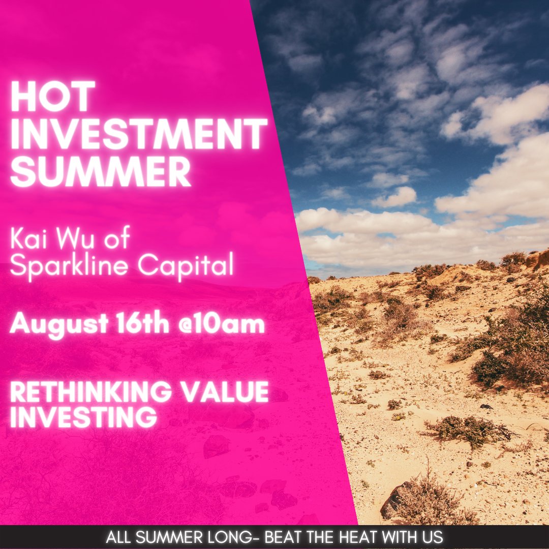 LundeenAbrams's tweet image. Straight out of Brooklyn! Only FOUR more days until we get to chat with Kai Wu! Here&apos;s an introduction to this rising rockstar of finance. #HotInvestmentSummer #RethinkingValueInvesting #IntangibleValue

sparklinecapital.com/about