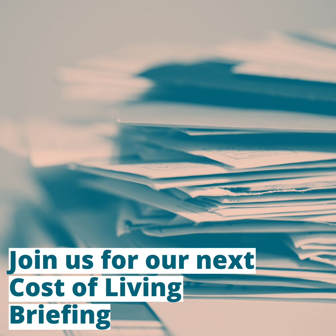 Join us on Wednesday for our next Cost of Living Briefing

We’ll be sharing our data insights on how the cost of living crisis is affecting those who come to us for help

Register here ⤵️ 
bit.ly/3bNvQir