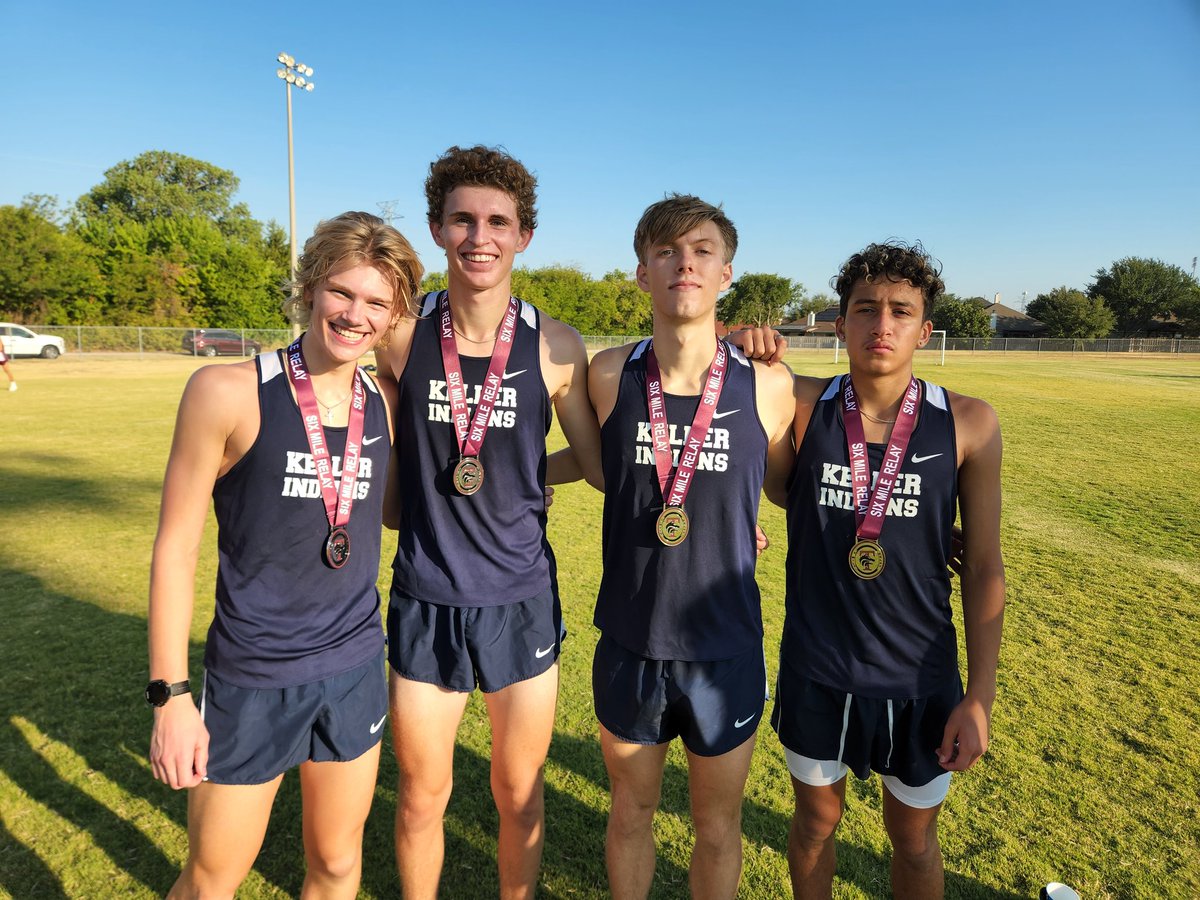 Great first meet for Keller XC. Varsity places 3rd, 5th girls and 2nd, 11th for boys at Timberview Relays.