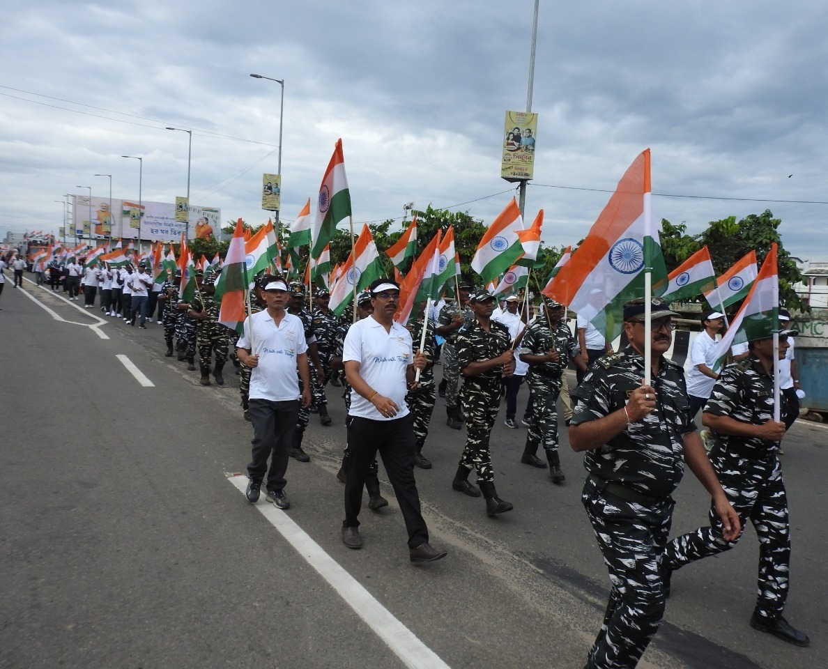 SectorTripura's tweet photo. In this series Officers&amp;Men from this sector participated in #FlagRally led by State authorities,participated in Rakshabandhan program by Womens from SHG of TRLM,held at Sector premises &amp; conducted friendly matches with civilians to promote #HarGharTiranga.
#AzadiKaAmritMahotsav https://t.co/v3sNp3Z85D