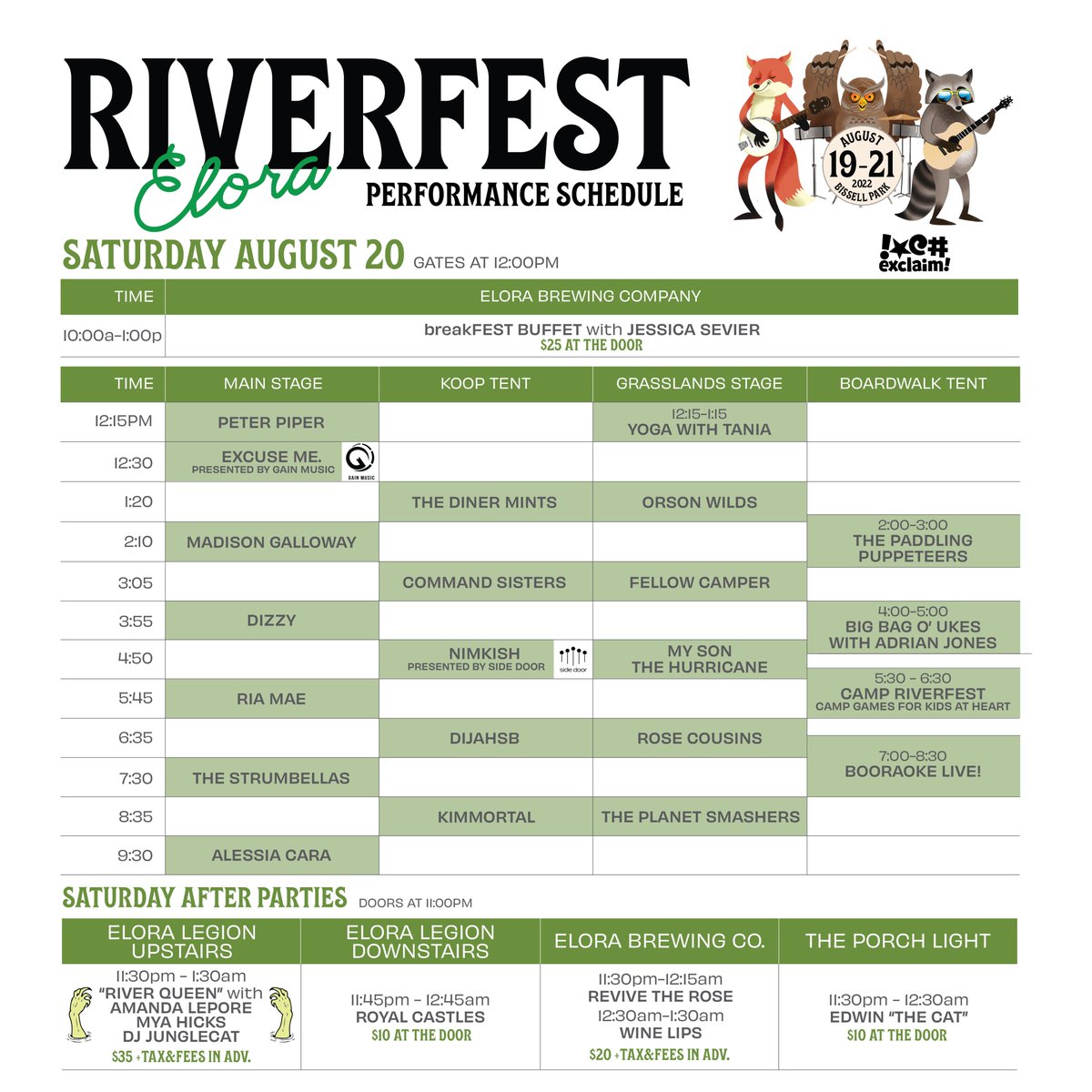 riverfestelora's tweet photo. One week out from Riverfest, it's time to release the finalized schedule! Start building your weekend now.

https://t.co/8PmQHcobtf

#rfe22 https://t.co/cQjP7JMgA1