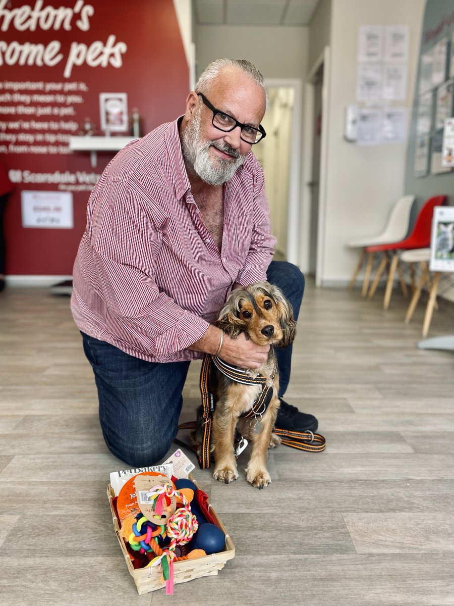 This is Martha, a gorgeous cocker spaniel who is a very poplar pooch on Twitter with an amazing fan base! She came in with her owners to collect her raffle prize from our Alfreton site!

#ScarsdaleVets #dogs #vets #alfreton