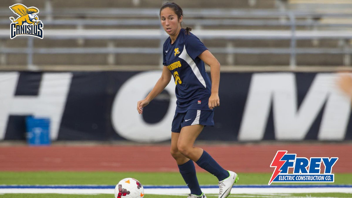 GoGriffs's tweet photo. #FlashbackFreyDay | On Aug. 21, 2015, @CanisiusWSOC opens the year with a 16-1 road win over Hampton, setting the program record for goals in a game.
Taylor Kugler scored three goals and added two assists in the victory for the #Griffs.
@FreyElectric | #MAACSoccer https://t.co/O9Bwe6UtRj