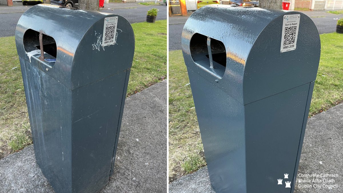 NationalSpringClean (@nationalspringc) on Twitter photo What a difference a good looking bin makes 🗑️Thank you to <a href="/DubCityEnviro/">Dublin City Council Waste Management Services</a> for repainting these bins. Lets hope that people can keep the streets as tidy as our bins 🙌💚 #SDGsIrl #SpringClean22 #Dublin What a difference a good looking bin makes 🗑️Thank you to <a href="/DubCityEnviro/">Dublin City Council Waste Management Services</a> for repainting these bins. Lets hope that people can keep the streets as tidy as our bins 🙌💚 #SDGsIrl #SpringClean22 #Dublin