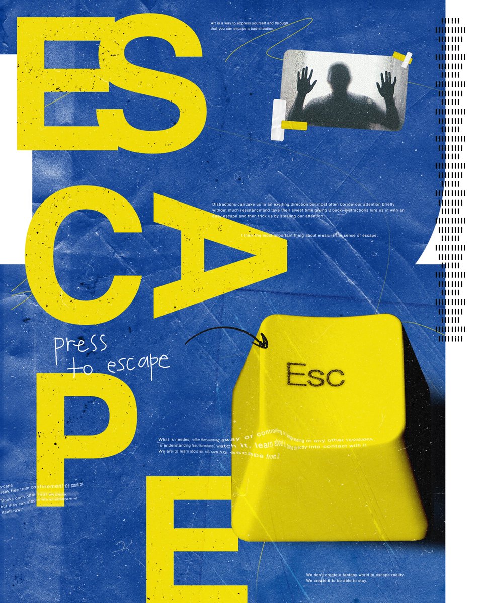 GianAloysius's tweet photo. Esc
#graphicdesign #collage #posterdesign #collageposter #escapebutton #escape #esc https://t.co/kYxgojUOoj