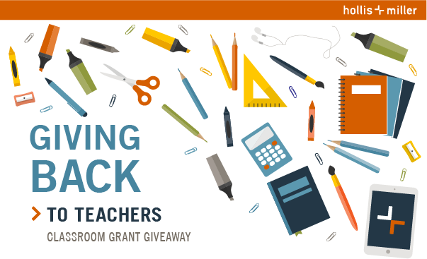 HollisandMiller's tweet image. Monday is the last day to enter our back to school giveaway! Calling all teachers- register now for a chance to win a classroom grant at either $500 or two chances at $250! #HMAGivesBack 

ow.ly/N2S250K4BTc