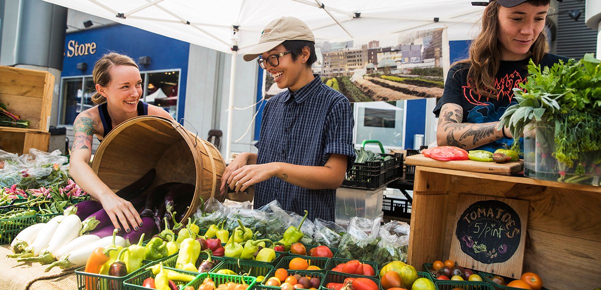 alumnitmu's tweet photo. .@torontomet's Farmer's Market is back! 🥕 Stop by Gould St. weekly on Mondays between 11 a.m. and 3 p.m. and sample delicious food, fresh produce and so much more!

With more than 20 local vendors you don’t have to travel far to eat well! 🍅 Learn more: https://t.co/US2BROjI6U https://t.co/9NpZRx2qFq
