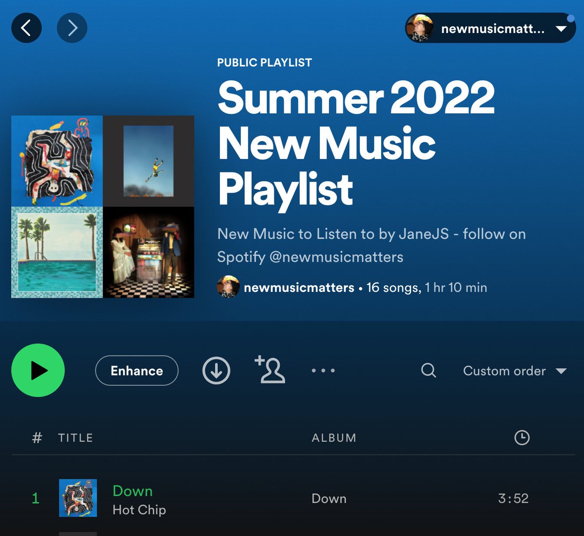 Summer is still here and so is another compilation!!! My Summer 2022 New Music Playlist is filled with fave bands <a href="/Hot_Chip/">Hot Chip</a> @BrokenBells @Gorillaz @Poolside <a href="/YYYs/">Yeah Yeah Yeahs</a> @lordhuron <a href="/foals/">FOALS</a> <a href="/DeLuxBand/">De Lux</a> <a href="/localnatives/">Local Natives</a>  #newmusic #mixtape #spotifyplaylist #NowPlaying nmmatters.com/2022/08/summer…