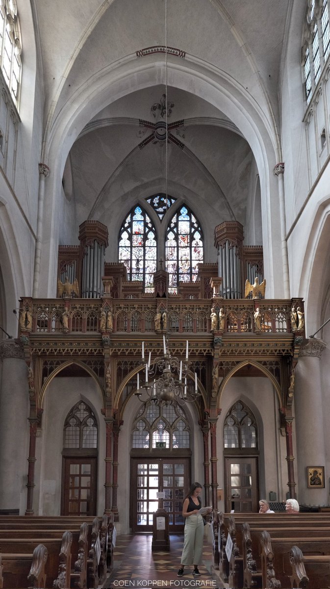 coenkoppen's tweet photo. Deze week ook even binnen wezen kijken bij de St. Catharinakathedraal @KKUtrecht. Machtig mooie Jugendstil(-achtige) natuurelementen in het dak, en het orgel mag er ook zijn. 
#Utrecht #Erfgoed https://t.co/2ZyKU0Kg6H