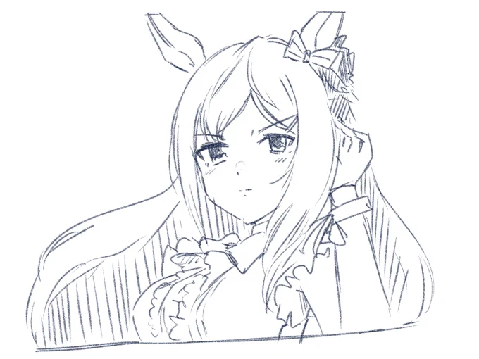 キャラ描き足りないから一枚描いて寝ますよっと 