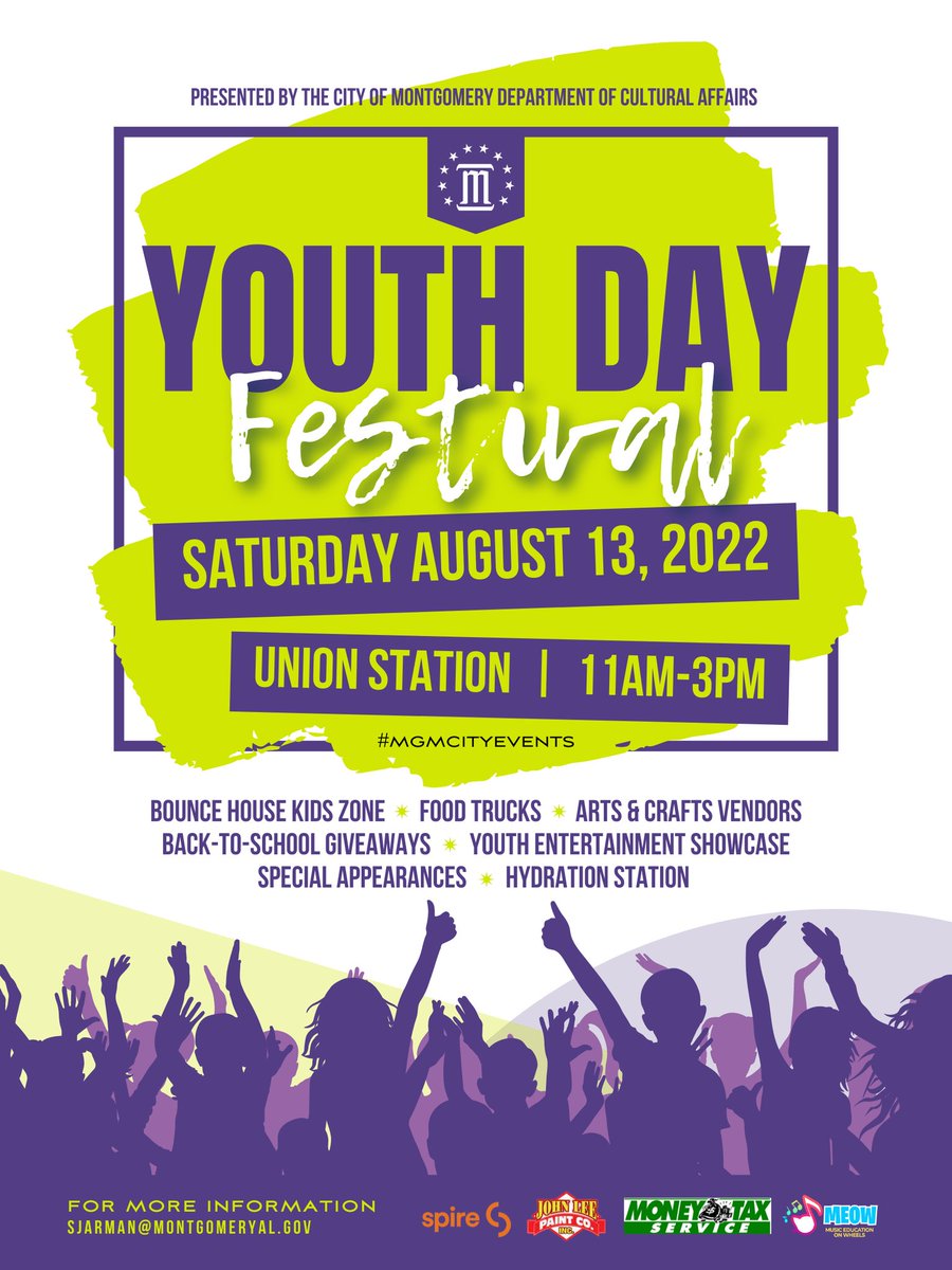 thebridgecentr's tweet photo. Come out and join the CANHI Team tomorrow for the Youth Day Festival! The FREE event is from 11AM-3PM and will include  music,  food,  entertainment, and more. See you there! 
#mgmcityevents
#empower334
#my334cares
#AlabamaAHEC https://t.co/MrKyIc1SGS