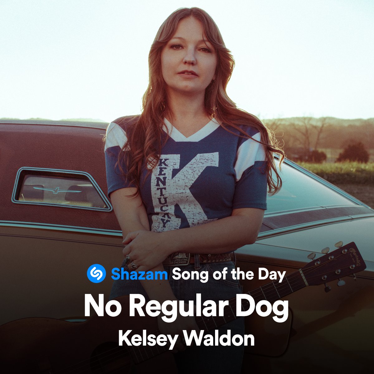 Shazam's tweet photo. #NoRegularDog by @kelsey_waldon is our Song of the Day!! Listen now on @AppleMusic: https://t.co/R0vJX0BREb 💙 https://t.co/A8UEUoEmAU
