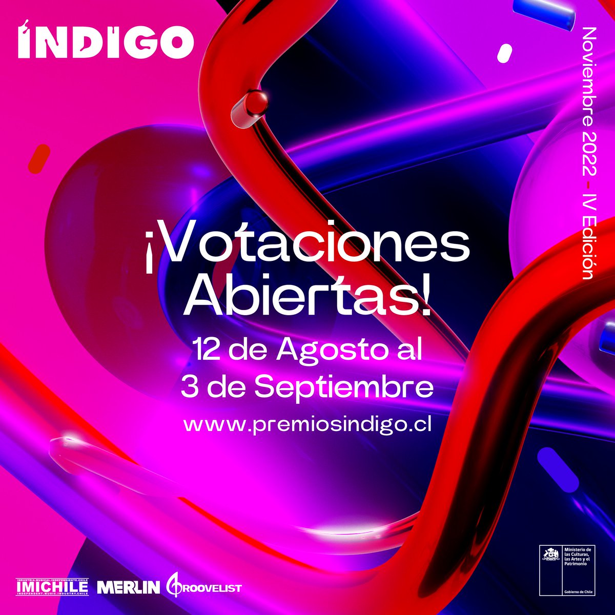 🔮VOTACIÓN ABIERTA!
Ya puedes votar por tu artista favoritx para que sea finalista👀. No esperes más y vota en premiosindigo.cl