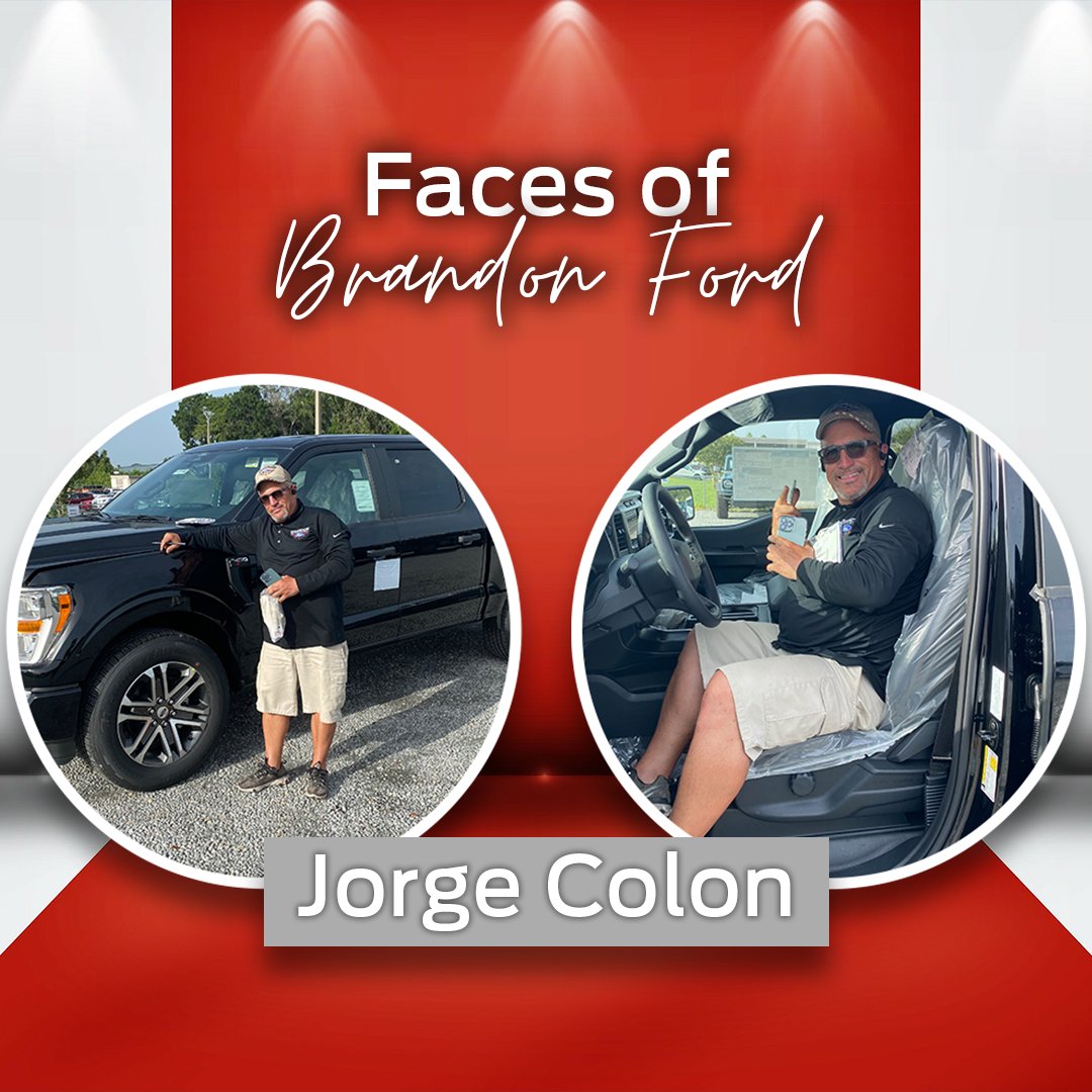 Faces Of Brandon Ford- Employee Spotlight 
Brandon Ford has been blessed to have the Pre Delivery Inspection Department spearheaded by our very own Jorge Colon! He has worked with us for just over 20 years! If you see Jorge around the dealership, ask him to do his C-MAX dance!