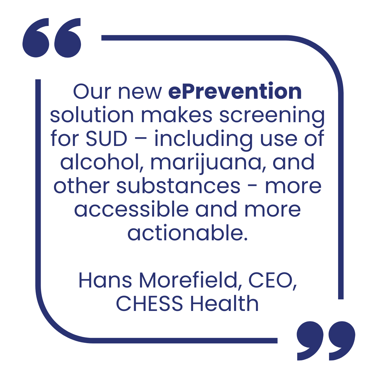 CHESSmh's tweet photo. Have you checked out our new #ePrevention solution yet?!
☑️ Improving SBIRT
☑️ More and Better Risk Screenings
☑️ Rules-based &amp; Evidence-based Interventions
☑️ Preventative Feedback Tool
☑️ Referral to Treatment
☑️ Support for Family Members
Learn more: https://t.co/dbn4KxewbH https://t.co/Vih00hmaQL