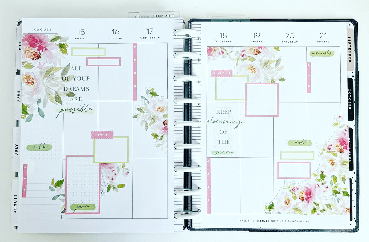 Louise_OTR's tweet photo. Love how delicate and pretty this spread turned out💞The sage and the baby pink combo is just perfection😍

#BeforeThePen #HappyPlanner #PlanWithLui https://t.co/IsqozHHUTW