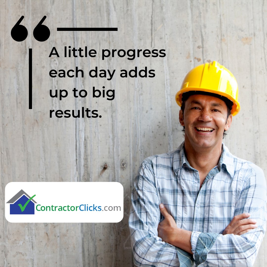 contrctrclicks's tweet photo. Here's to a week of making progress, one little step at a time.
Have a productive day!💫

#contractorclicks #homeimprovement  #builder #realestate #remodel #homedecor #interior #remodeling #roofing #homerenovation  #constructionlife https://t.co/3K46wglIk9