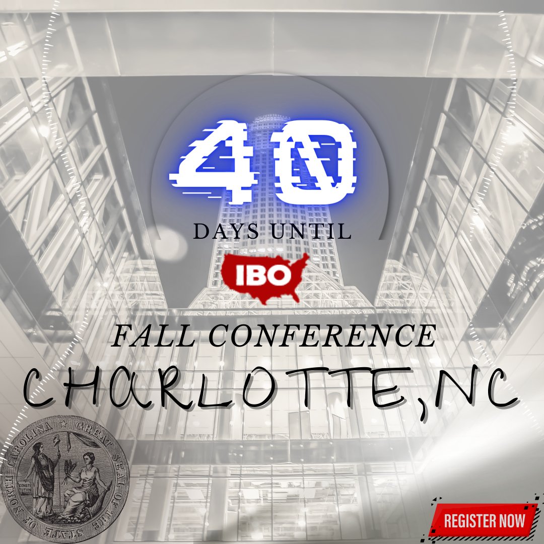 Our fall conference is rapidly approaching and
space is limited, have you registered? If you haven't,
register today at
ibousa.org/about-us/confe…
-dates/ to guarantee your spot in Charlotte! ✍️