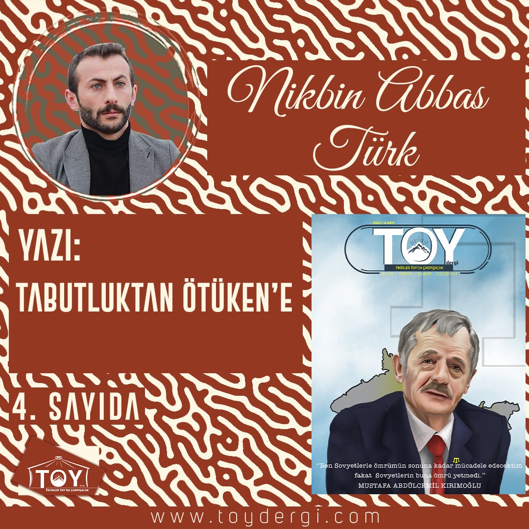 Nihal Atsız ve arkadaşlarının Türk gençlerine armağan ettiği ideallerin, bu yolda verdiği mücadelenin portresini yeni sayımızda @nikbinabbasturk'ün kaleminden okuyun.
#Toy #dergi #edebiyat #tarih #sanat #kırım #3mayıs