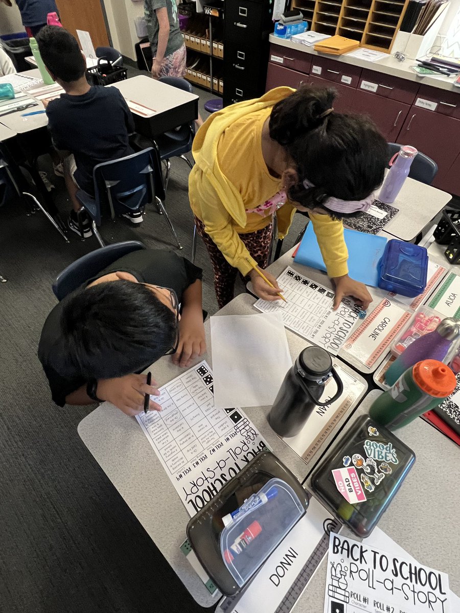 MrsHaleyGarner's tweet photo. Back to school roll-a-story… so much fun 💜🐺 #BacktoSchool #4thGrade #WylieISD @WylieISD https://t.co/shUWHS6xs9