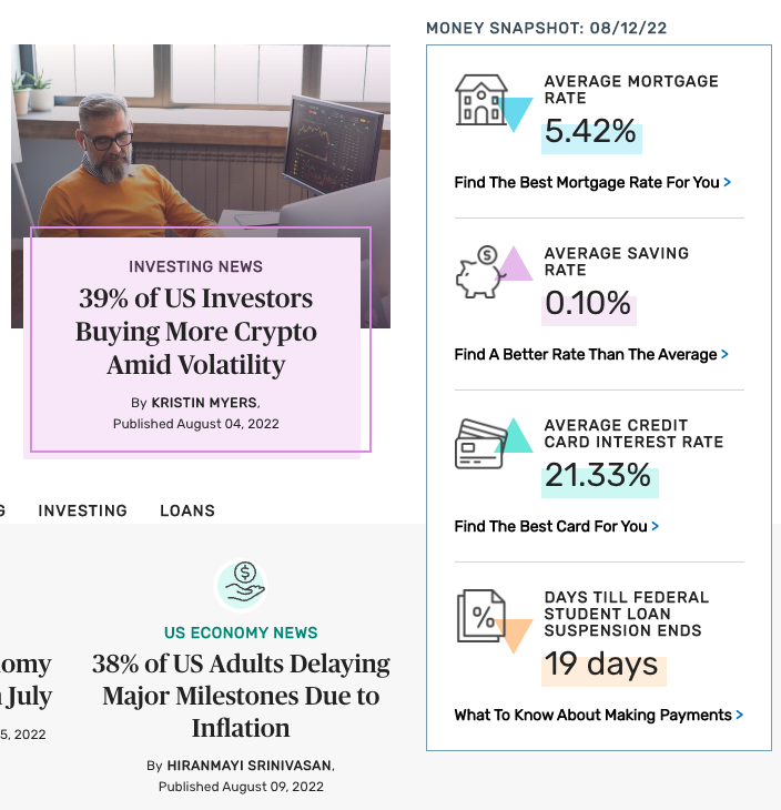 writingbikes's tweet photo. I feel that we @thebalance have a soothing homepage but pastels aside this shit is getting stressful https://t.co/aaNRxDnpll