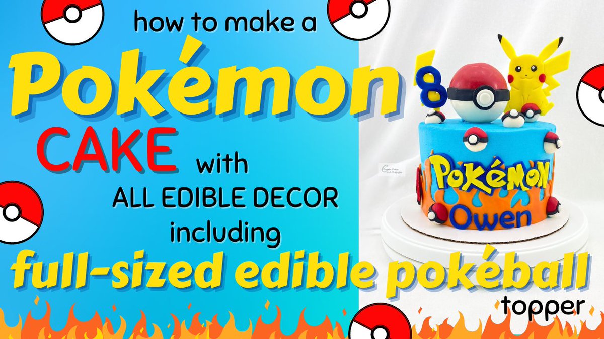 erincakecupcake's tweet photo. Which Pokémon should hide inside this EDIBLE FULL-SIZED pokéball? Watch HERE: https://t.co/TlBJ6Y7qyu #Pokemon #PokemonGO #PokemonPresents #pokemoncake #cakeboss #cake #cakedecorating #fondant #chocolate #HowTo #amazingcake #birthdaycake #recipes #Pikachu #pokeball https://t.co/p4zSB62lYY