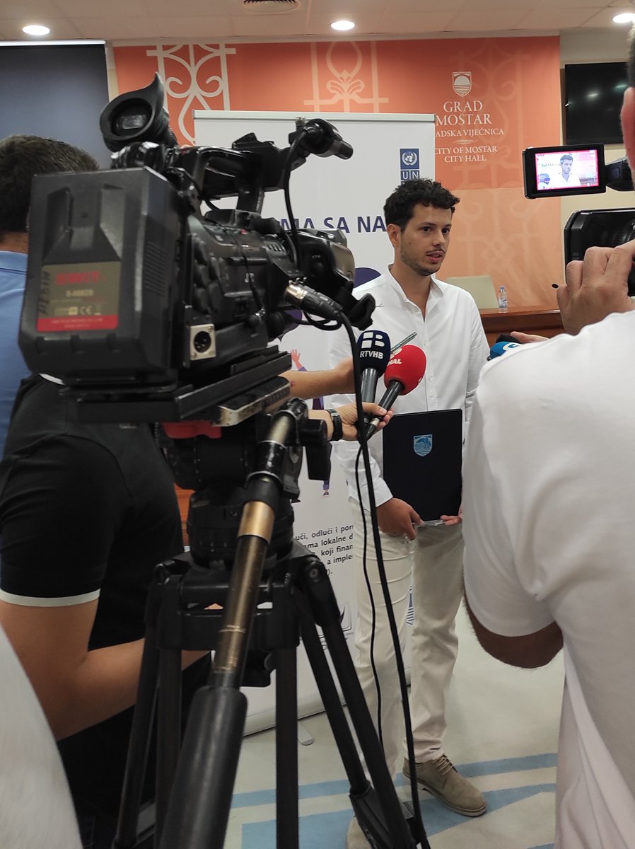 caravoi's tweet photo. Today in #Mostar, we celebrated #WorldYouthDay  with panel discussion in the City Hall. Proud to take part in it as moderator.
 #InternationalYouthDay2022 https://t.co/jzJULBKWzX