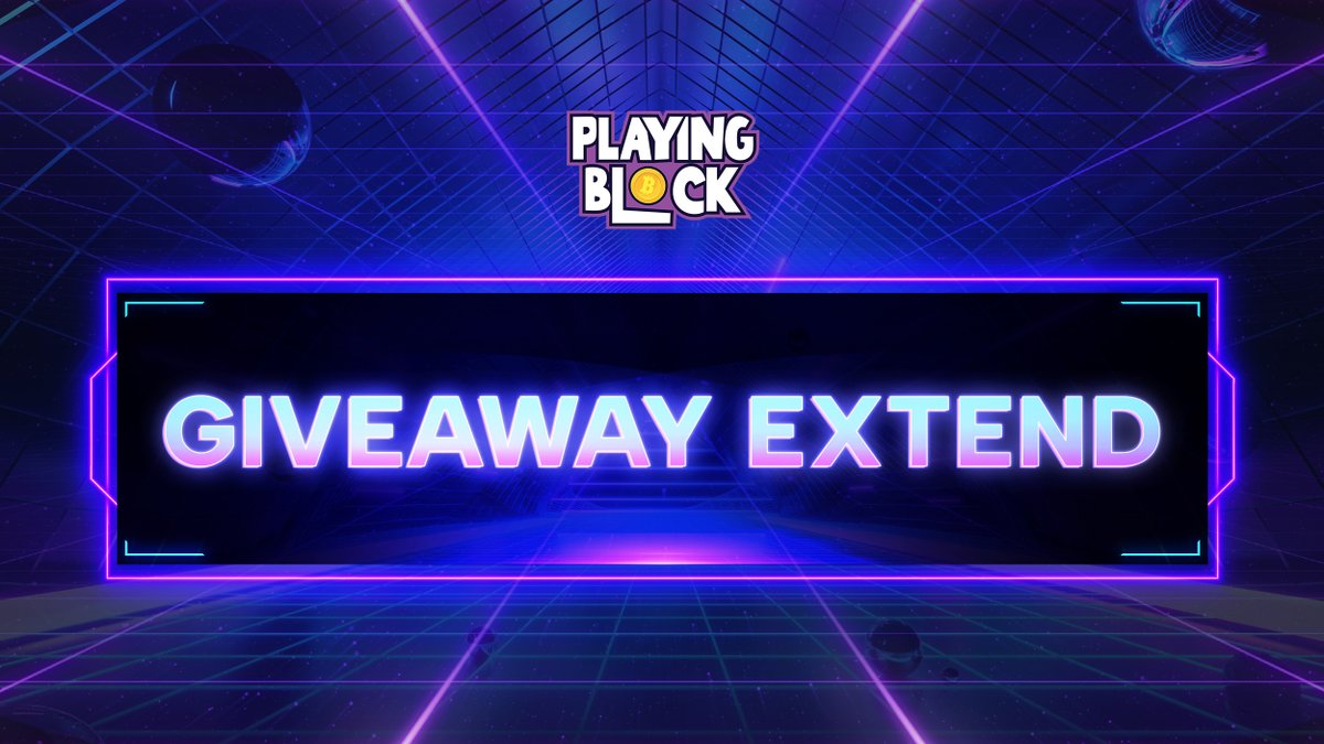 We got some excellent news for you guys - We decided to extend our GIVEAWAY until the ends 16 Aug

We will summarize the results on Tuesday and announce the lucky winners!🏆🏆🏆

Join discord: discord.gg/FxyG8EBvYy
Instructions:docs.google.com/spreadsheets/d…
#playingblock #NFT